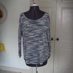 Amazing gray striped top size Large